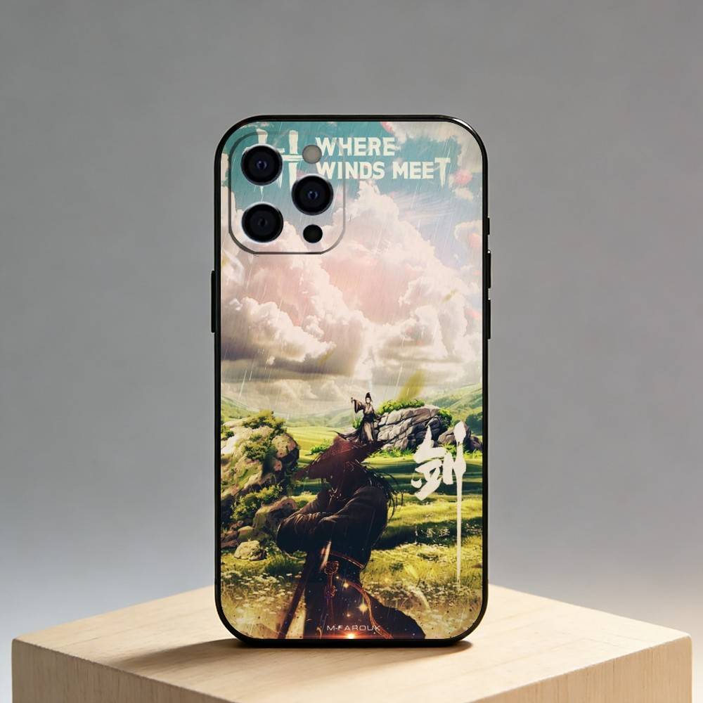 

W-Where W-Wind M-Meets Phone Case For iPhone17,16,15,14,13,12 Plus,Max Soft Silicone Black Cover iPhone16se4