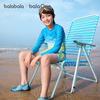 Balabala Boys' Long Sleeve Sun Protection Rashguard Swimsuit Set