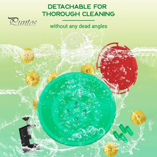 

Hummingbird Feeder with 360-degree Ant Protection Leak-Proof Tank 8 Flower Ports Perch Easy Clean Bird Feeder with Clamp Stand for Outside Garden Yard