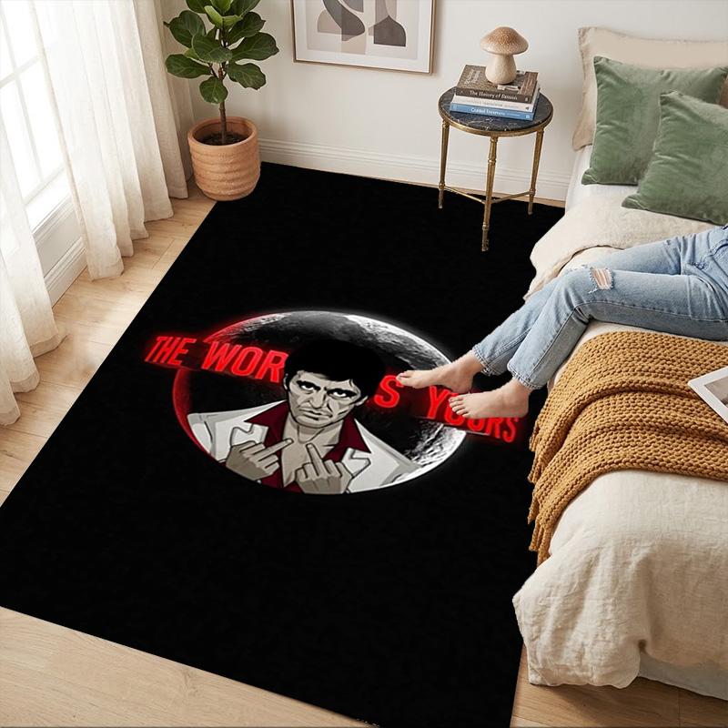 Scarface Moon Living Room Non-Slip Area Rug Soft Carpet for Bedroom Game Playroom Sofa Office Home Decor Doormat Christmas Gift C921181