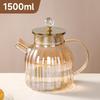Borosilicate Glass Teapot with Bamboo Lid for Hot & Cold Drinks