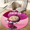 Personalized M-Masha and the Bear Round Chair Office Rug - Perfect for Mat, Office Chair & More - Ideal Gift for Birthdays and Holidays