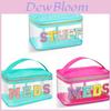 Travel Organizer Pvc Embroidered Makeup Bag With Large Capacity For Commute And Vacation Use