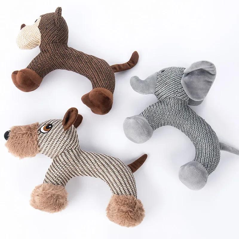 

Dog Squeaky Toys Pet Supplies Pets Chew Toy Cute Animal Shape Puppy Plush Toy Cleaning Teeth Interactive For Small Medium Dog