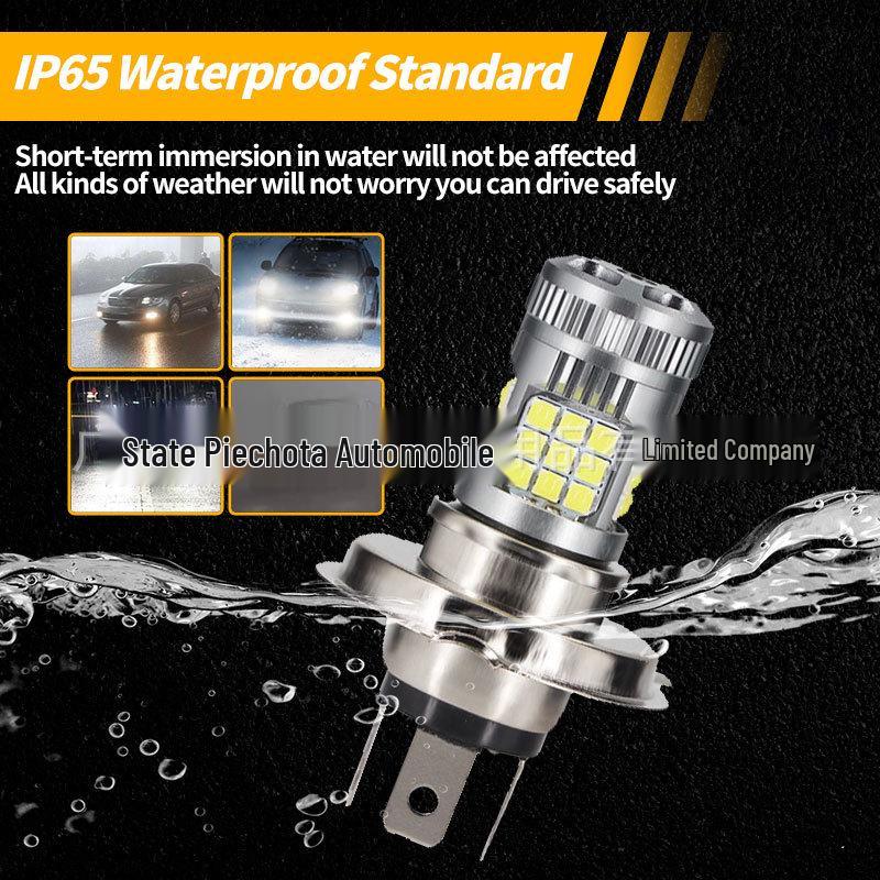 LED Motorcycle Headlight H4 P15D BA20D 3030 36SMD 6000k High/Low Beam Fog Light