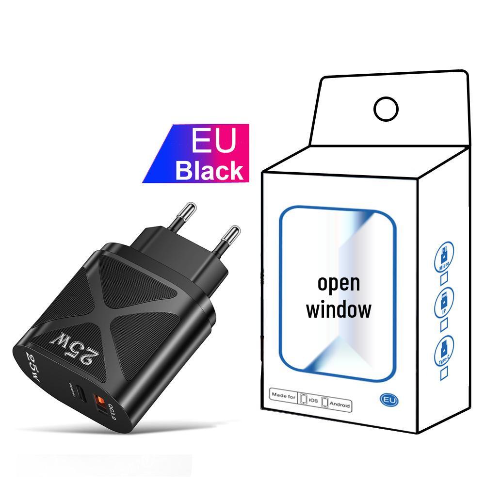 5V/9V/12V USB Travel Charger with US/EU/UK Specs, PD25W & QC3.0 Fast Charging