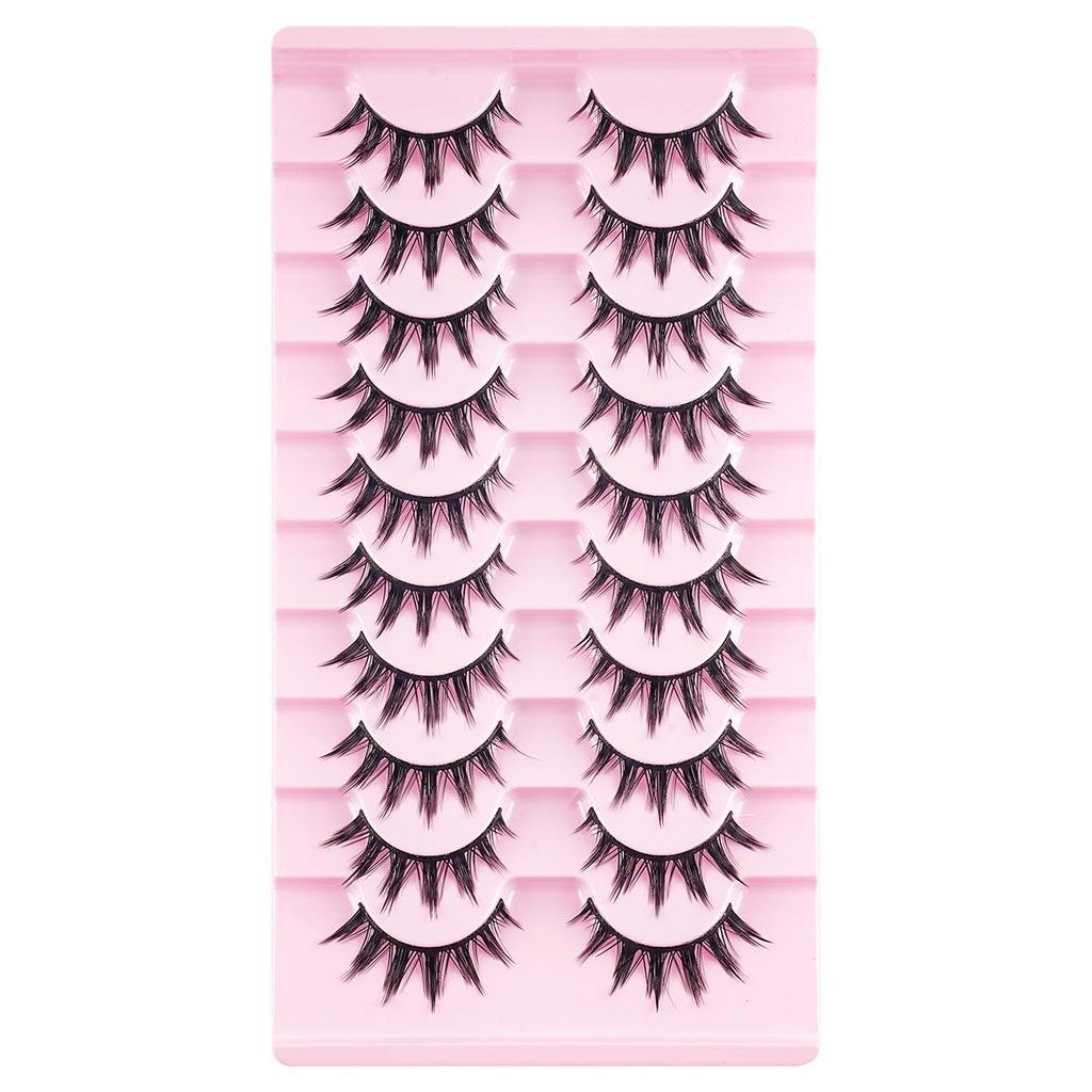 Dichte schwarze falsche Wimpern - Natürlich, voller Streifen für Cosplay/Comic, ideal für Anfänger und Cross-Border-Stile.