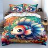 Colorful betta fish design. Bedding sets Duvet cover sets Duvet covers Pillowcases(1*Duvet Cover 2*Pillowcases without duvet insert)