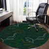1pc Dino Pattern Office Round Area Rug, Indoor Mat Suitable For Office, Under Office Chairs Bedroom Living Room Home Decor, Room Deco