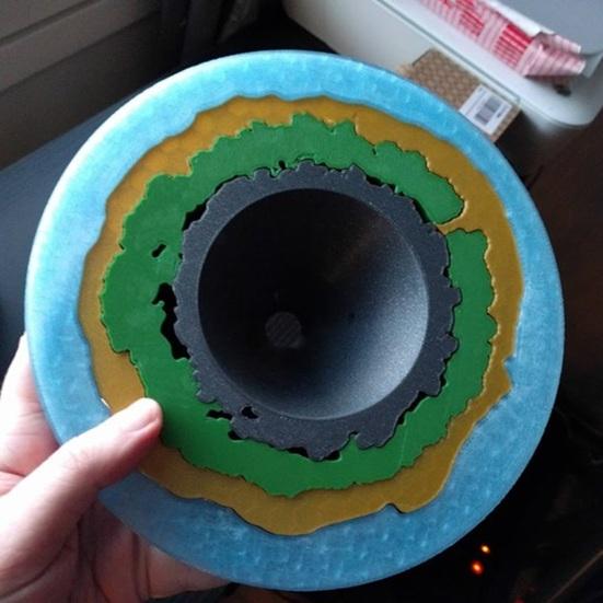 3D Printed Island Ornament Dinosaur Egg Island Figurine Statue Home Office Desktop Miniature Fantastic Island Model Decoration