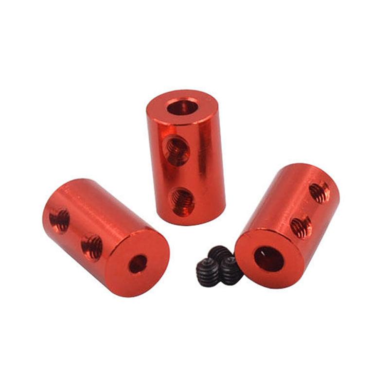 1PCS Burgundy Aluminum Alloy Colored Coupling Length: 25mm Specification: 3~10 Full Series Rigid Coupling Set Screw