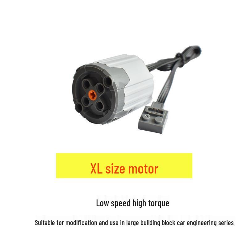 Remote Control High-Speed Motor & Battery Box for Lego Bricks with Black, Red, and Light Modifications