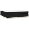 Box Spring Bed Frame Black 200 x 200 cm Fabric