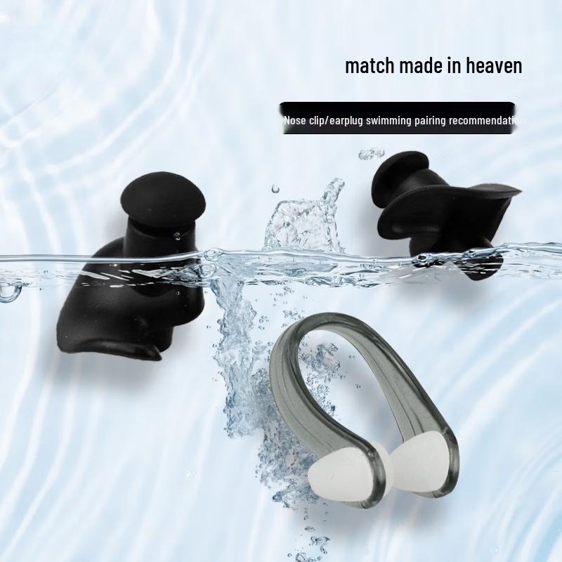 Kids Swimming & Bathing Earplugs with Nose Clip Set