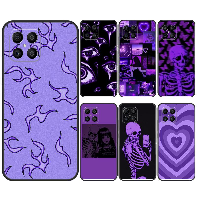 Purple Aesthetic Case For Honor Magic 5 6 Pro 50 70 90 Lite X6 X7 X8 X9 X6a X7a X8a X9a X8b X9b Cover Funda