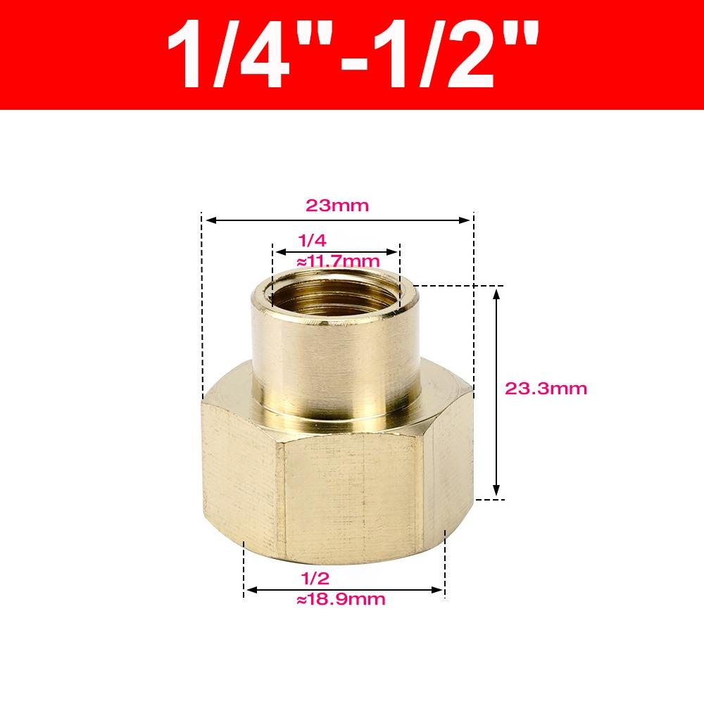 Hex Shape Brass Pipe Fitting BSP Female Thread Hose Adapter Durable Hex Coupling Connector