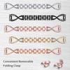 For Fossil Gen 5e 42mm/Gen 6 42mm/Q Venture Gen 4 HR 18mm Wrist Strap Rhinestones Decor X-shape Design Metal Replacement Watch Band