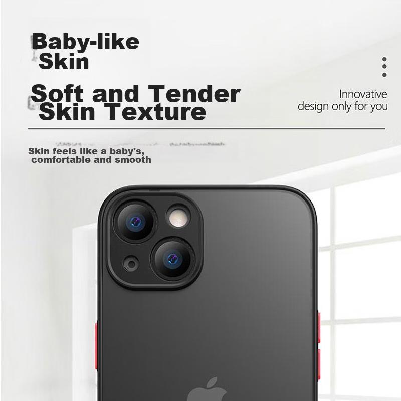 IPhone 13 Case, Apple 13 Protective Cover, Full Protection, Semi-Transparent Frosted Ultra-Thin Shockproof High-End Design for Men And Wome