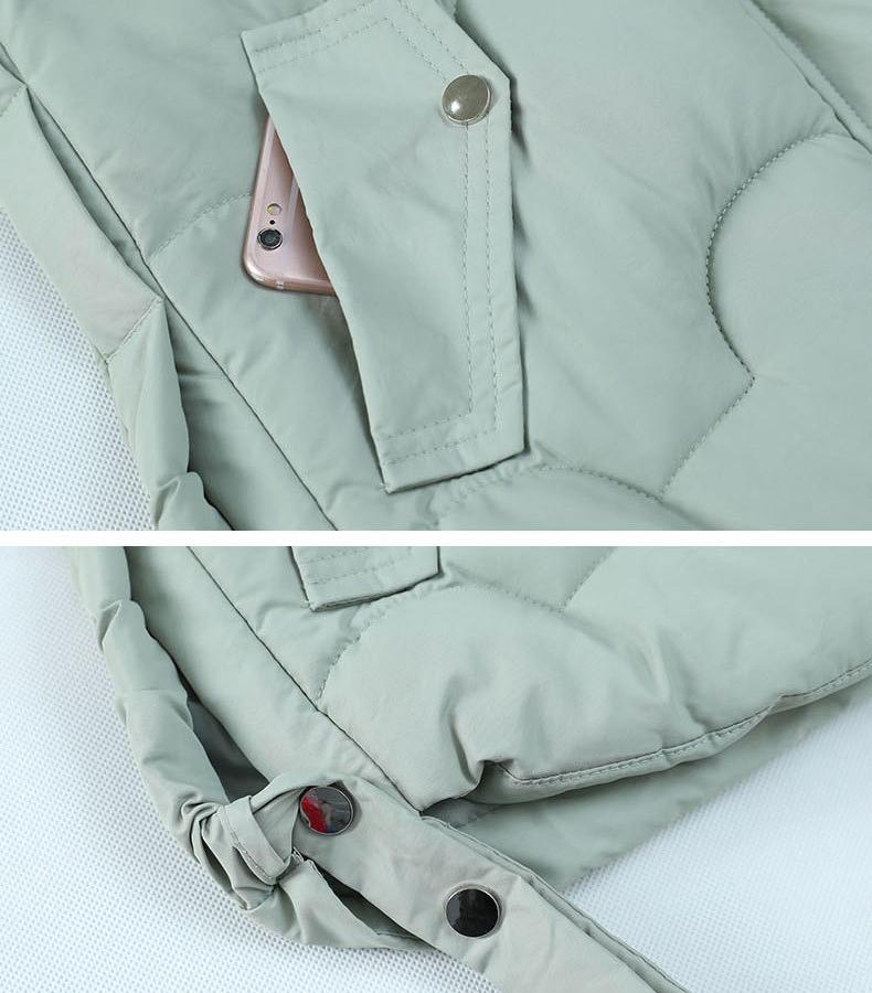Autumn and Winter Women's Solid Color Loose Vest Stand-up Collar Short Vest Jacket Cotton Padded Women's Windproof Warm Vest