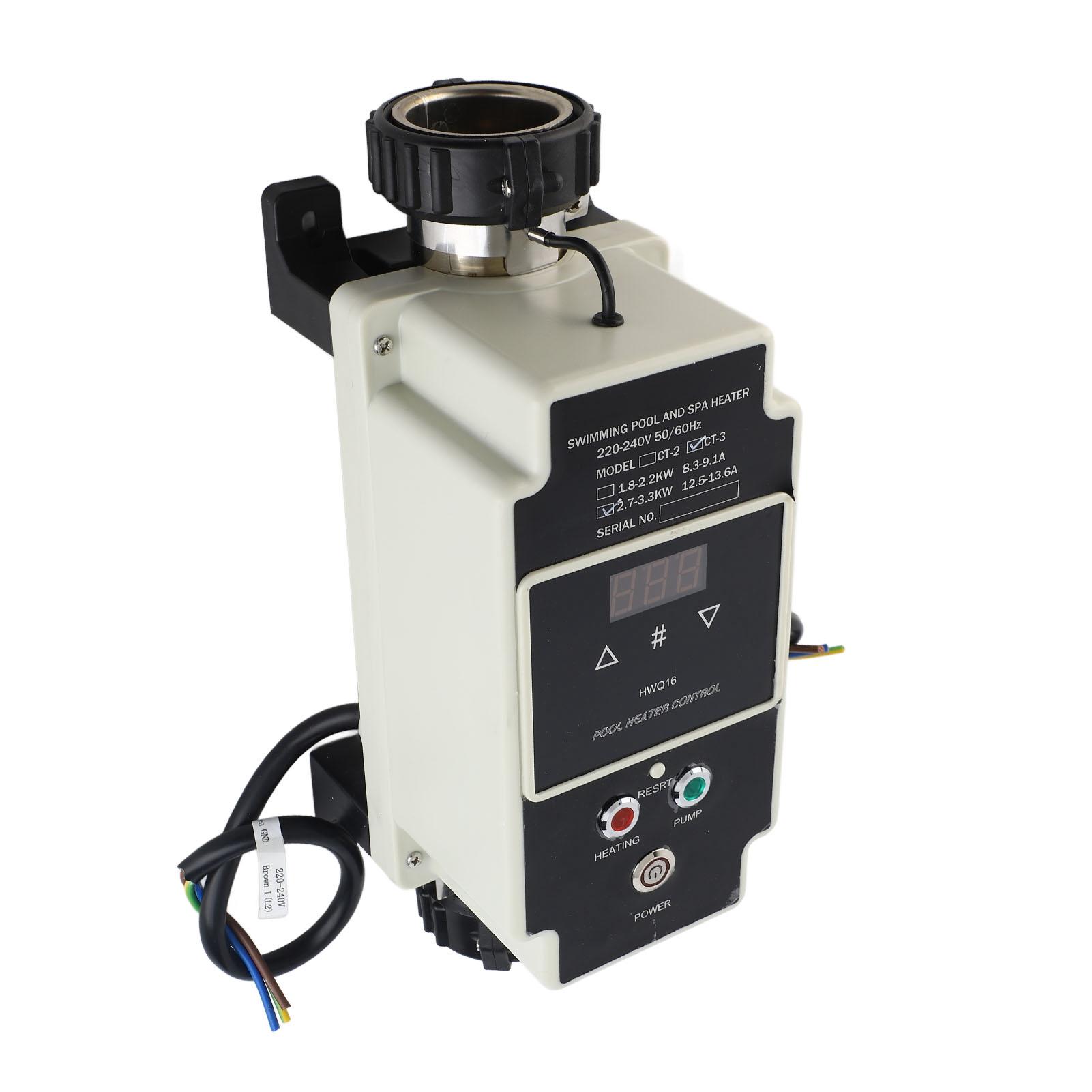 

2,7–3,3 кВт Электрический нагреватель для бассейна Водонагреватель для плавательного бассейна Термостат для гидромассажной ванны со спа-центром с цифровым дисплеем для гидромассажной ванны