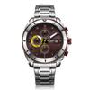 Megir Top Brand Luxury Men Quartz Watch with Stainless Steel Band Chronograph Business Wrist Watches Men Clock Relogio Masculino