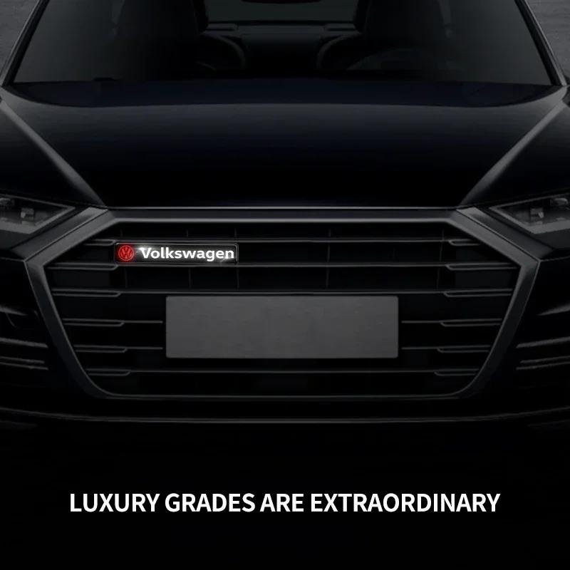 Car  For Volkswagen VW Car Styling Car Decorative LED Lights Front Hood Grille Decoration Badge For Volkswagen Polo Golf 4 5 6 7