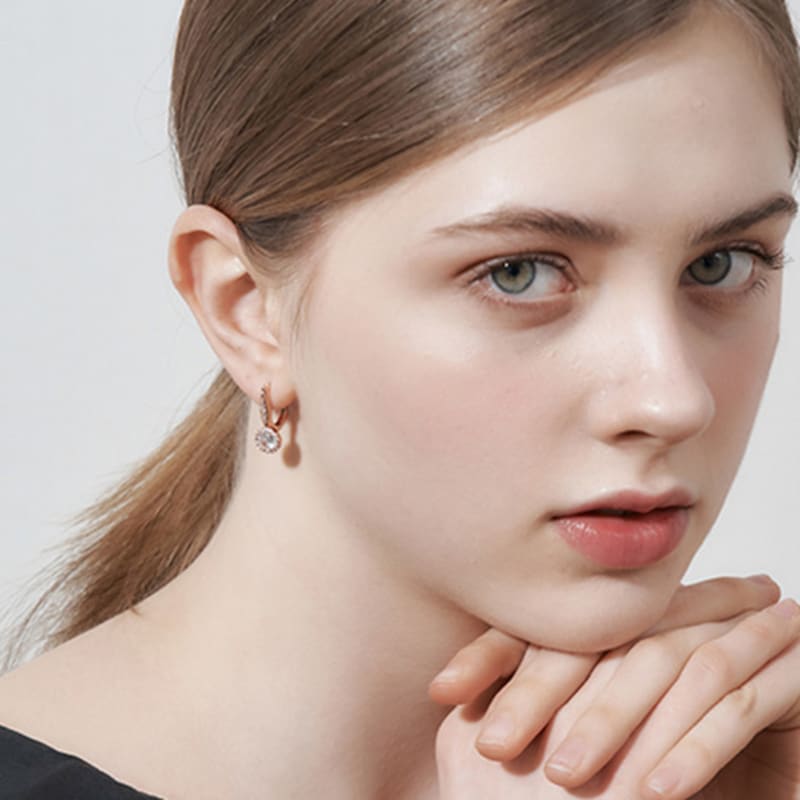 GEIGER Jewelry 14K GF Bold Circle Stone Earrings GIGFEE007