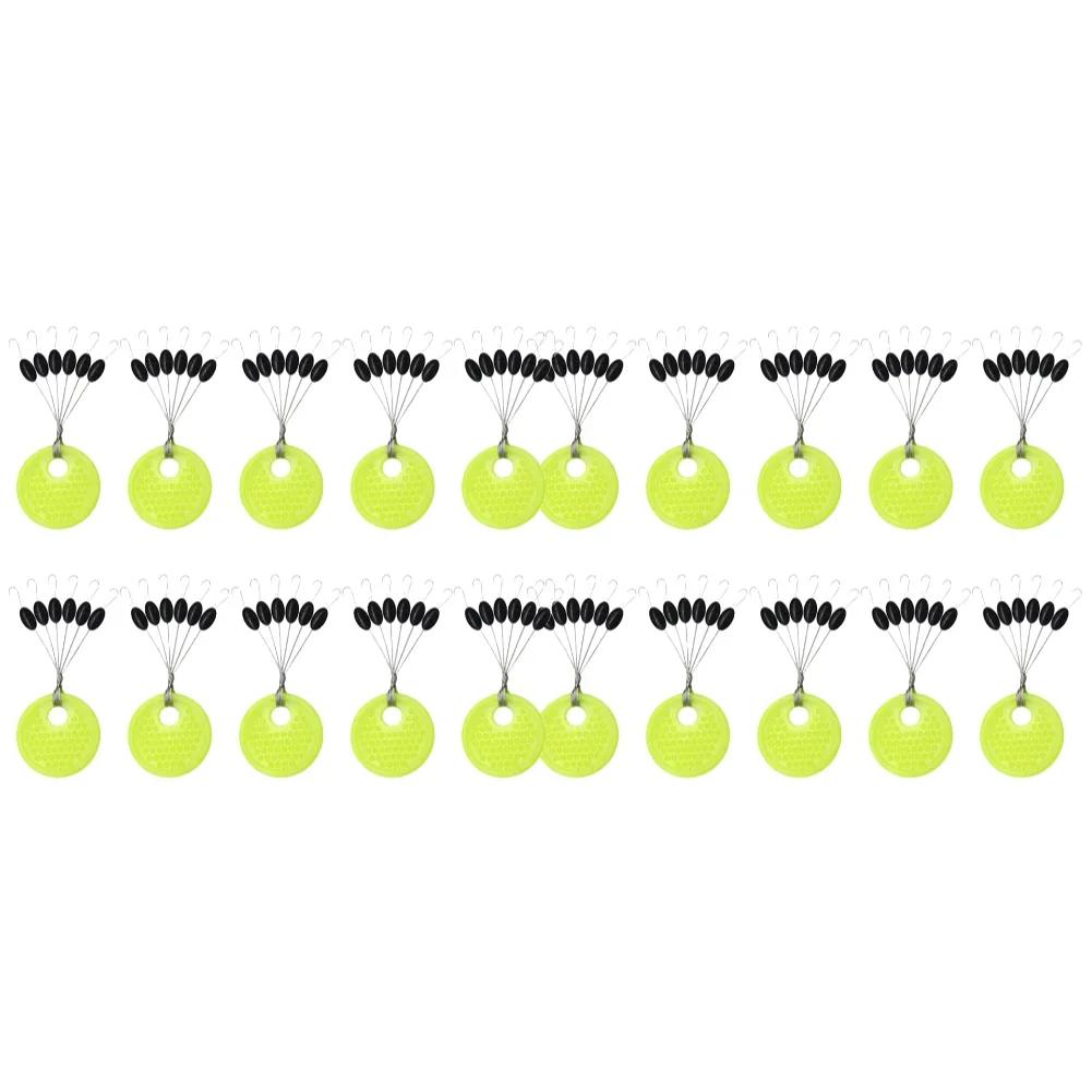 60/120PCS 10/20 Group Set Rubber Silicon Space Bean Sea Carp Fly Fishing Black Rubber Oval Stopper Fishing Float Fishing Bobber