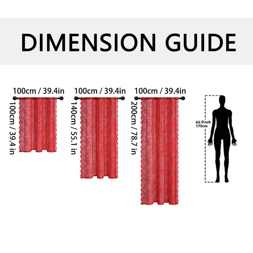 2 szt. Koronkowa Siateczkowa Przezroczysta Zasłona Przelotkowa