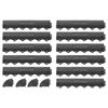 Transition Edge Kit, 11-Piece, Durable PP Interlocking Modular Garage Floor Edging, Easy Installation, Edge Protection for Wet Area Restaurant