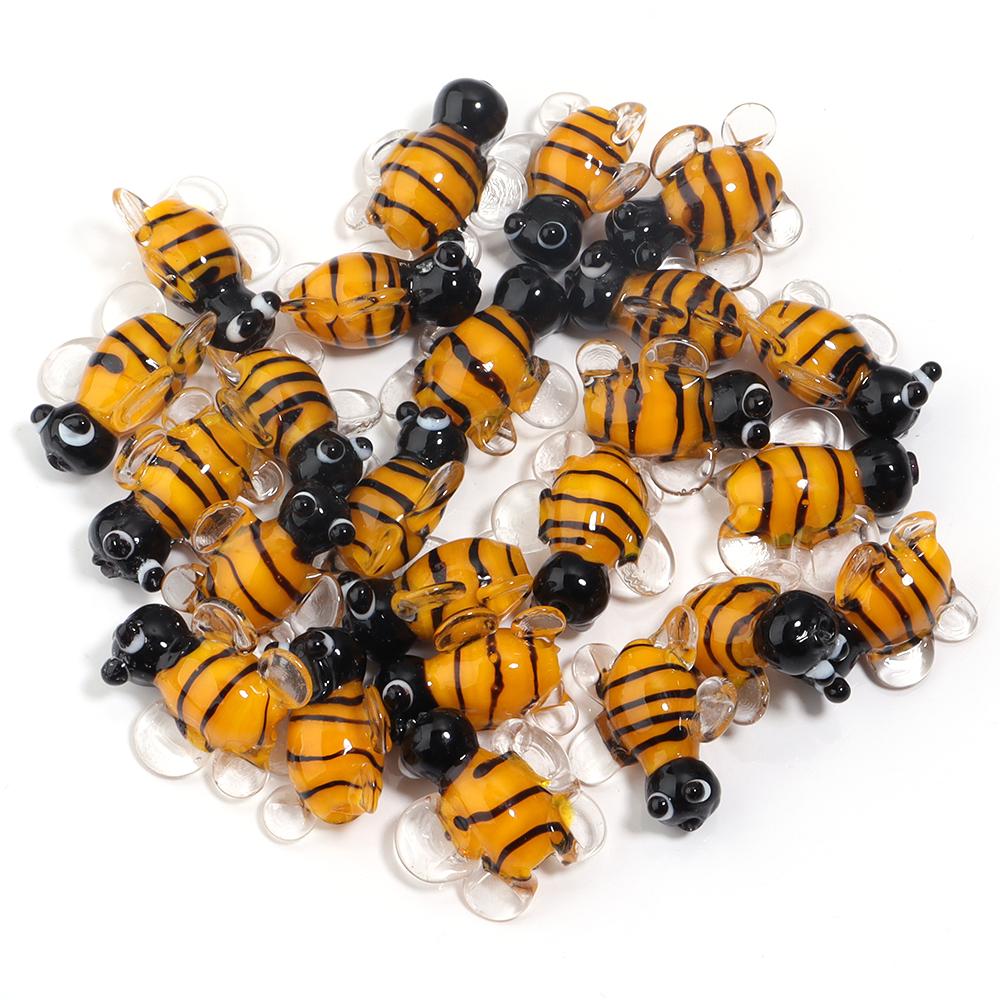 2-10pcs Animal Lampwork Beads Colorful Cartoon Crabs Shrimp Frog Fish Glass Loose Beads For DIY Jewelry Making Bracelet Keychain