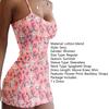 Vestito Corto Senza Maniche Traspirante Spalline Sottili Stampa Floreale Schiena Scoperta Vestito Estivo Abbigliamento per Appuntamento