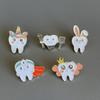 5 Packs of Teeth, Elf Enamel Brooch, Oil Drop Brooch, Brooch, Clothing Accessories, Buckle Pin, Japanese Small Mini Neckline Pin
