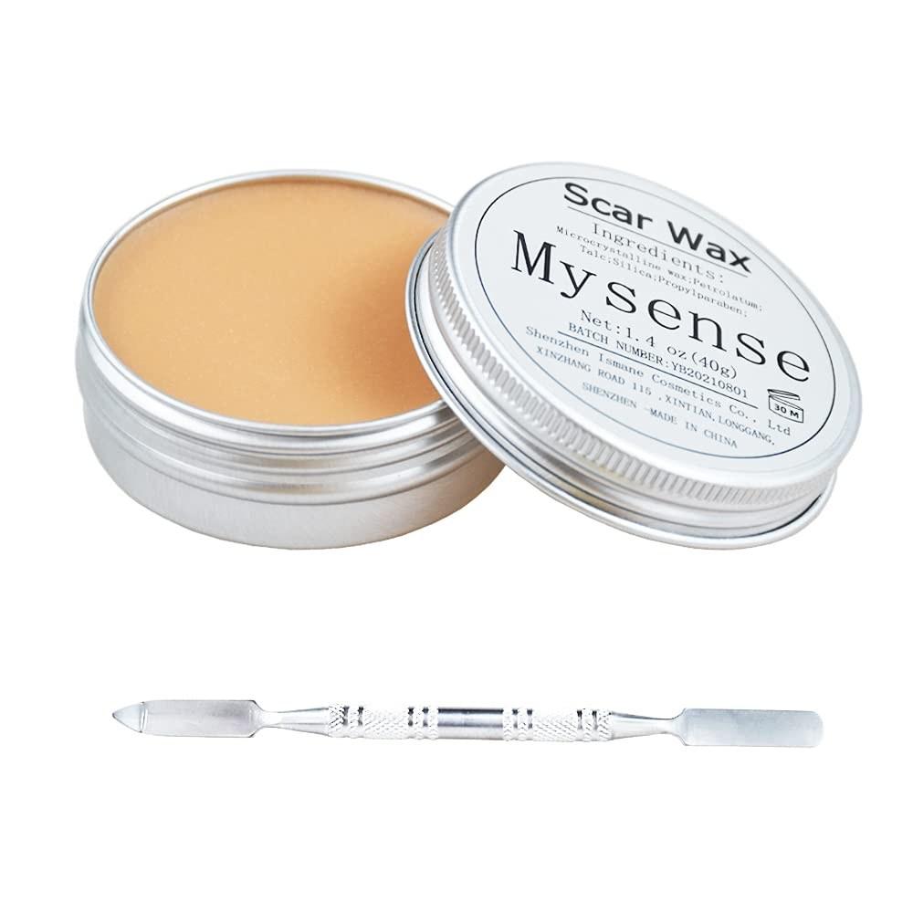 MySense Scar Wax Kit SFX Makeup Special Effects Fake Plastic Surgery Skin Body Paint Halloween Set Nose Stage Zombie Cosplay Costume Spatula Included