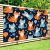 2D Cheerful Cat Tapestry, Cute Kittens for Kids Room Decor