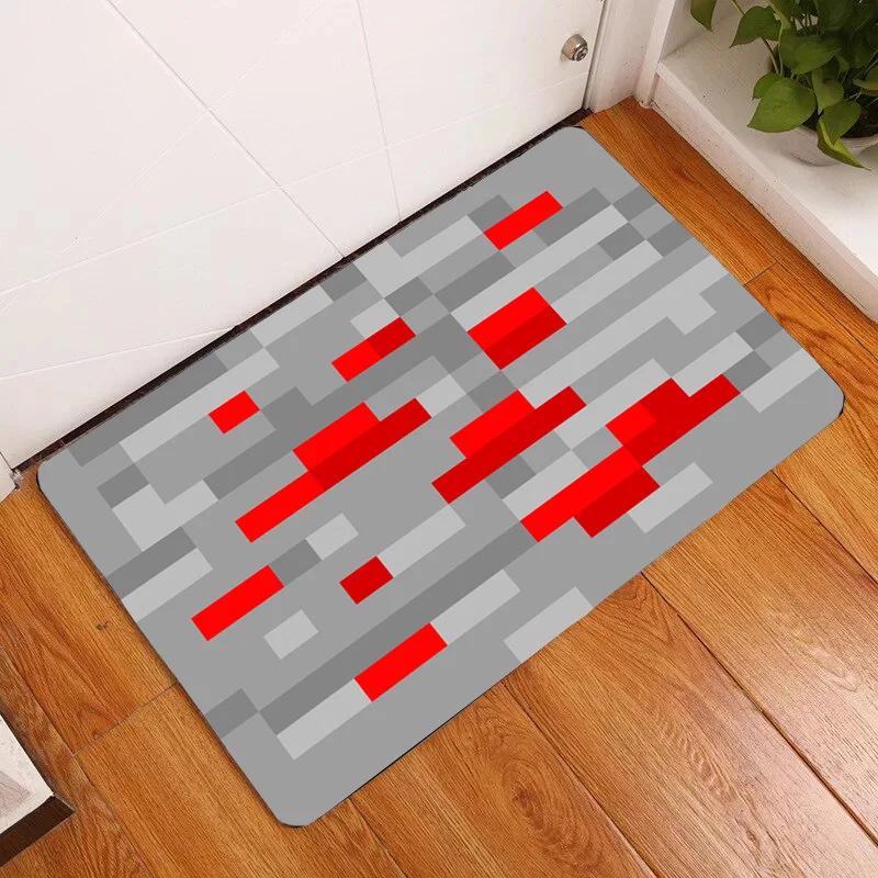 Hot Game Cartoon Pixels Floor Mats Bedroom Entry Doormat Living Rooms Front Door Carpet Antislip E-sports Room Mat Welcome Rug