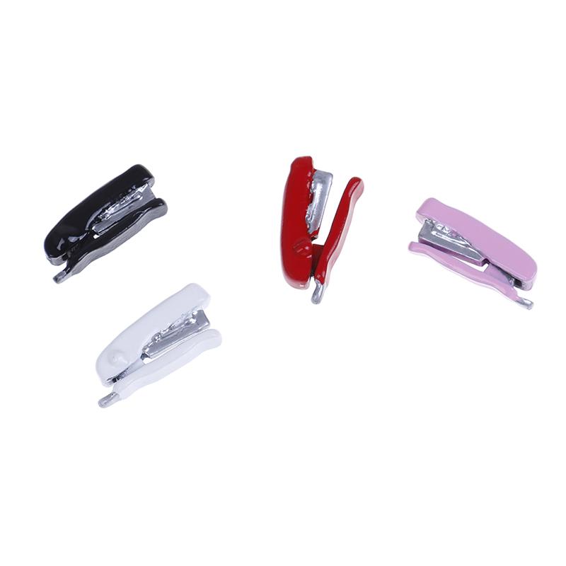 

1:12 кукольных миниатюрных металлических степлеров, канцелярских принадлежностей, офисных школьных миниатюрных подарков белый