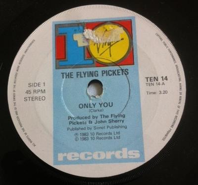7-Zoll Schallplatte FLYING PICKETS - Only You TEN14 10 Records 1983 UK Rock Gebraucht