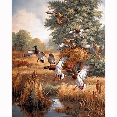 Diamond Painting Flying Ducks Cross Stitch Needlework Home Decorative Full Round Diamond Embroidery