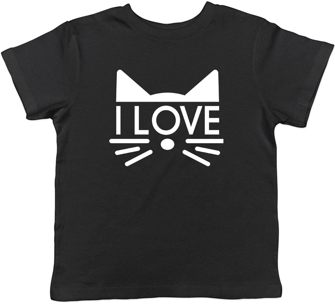I Love Cat Childrens Kids T-Shirt Boys Girls 160