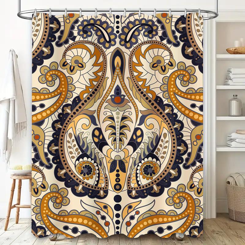 Soft Floral Print Shower Curtain Luxury Pink Peonies Design for Bathroom Decor