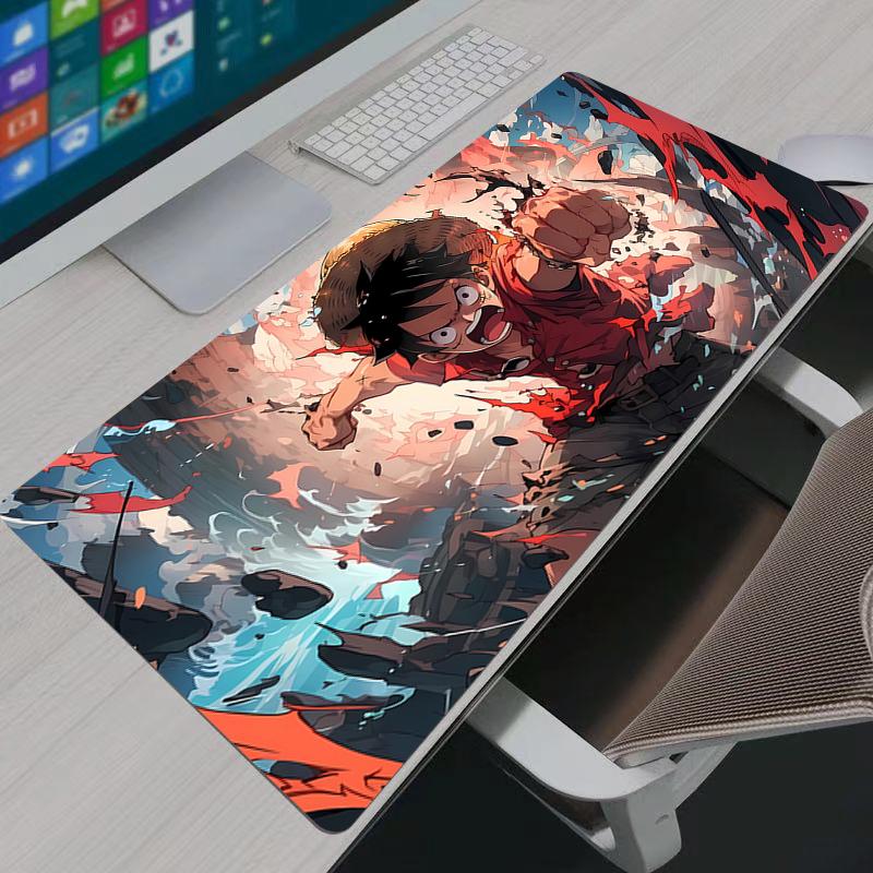 Anime Mouse Pad HD Print Computer Gamer Locking Edge Mousepad XXL Keyboard PC Mice Mats Pad One Piece Luffy For LOL Csgo