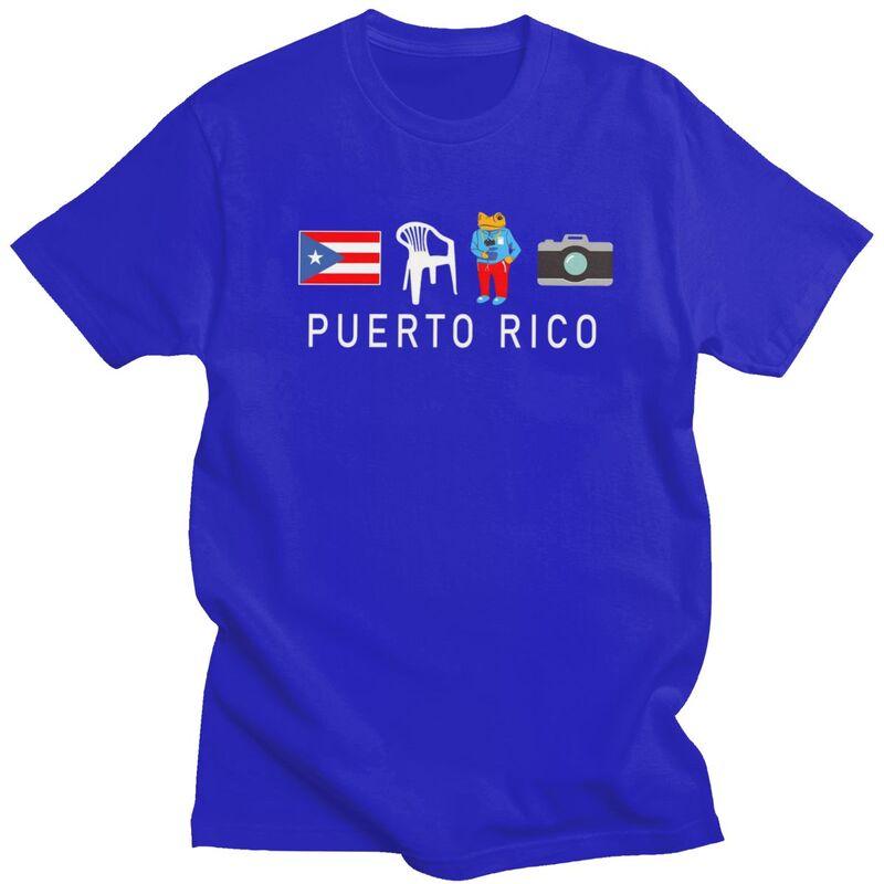 Custom Puerto Rico Taino Coqui Boricua Flag T Shirts for Men Pure Cotton Tees Tshirt ShortSleeve Fashion Tshirt
