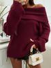 Women's Tops Temperament Loose Solid Color Pullover Long Sleeve Sweater