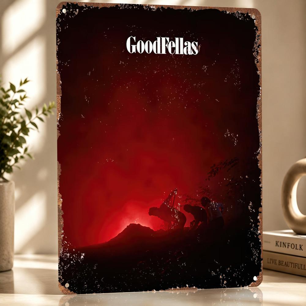 Goodfellas Movie Poster Retro D Printed Metal Signs Customized Wall Hanging Gift for Decor Living Room Interior Decoration Home