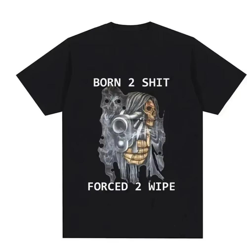 I Am Afraid of Talking To Women T-Shirts Hard Skeleton Meme Men Women Print Tee Cotton T Shirt Oversized Short Sleeve Tshirt