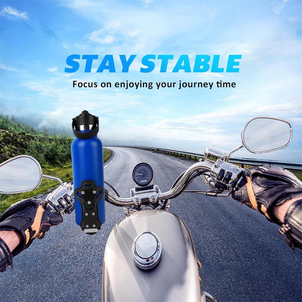 Porte-gobelet Moto ATV Amélioré Antivol, Porte-Bouteille d'Eau Extra Large pour Vélo