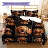 Set Copripiumino Trapuntato con Fantasia Bulldog Coperte Federe Decorazione per la Casa Regalo (1 * copripiumino + 2 * federa, senza nucleo)
