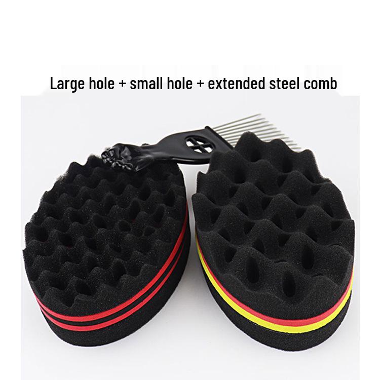 Black Hot Hair Sponge Comb Set for Styling and Care