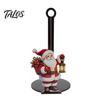 Wooden Kitchen Roll Dispenser Christmas Paper Towel Holder, Decorative Vertical Dispenser, Holder Stable Weighted Base Organizer for Holiday